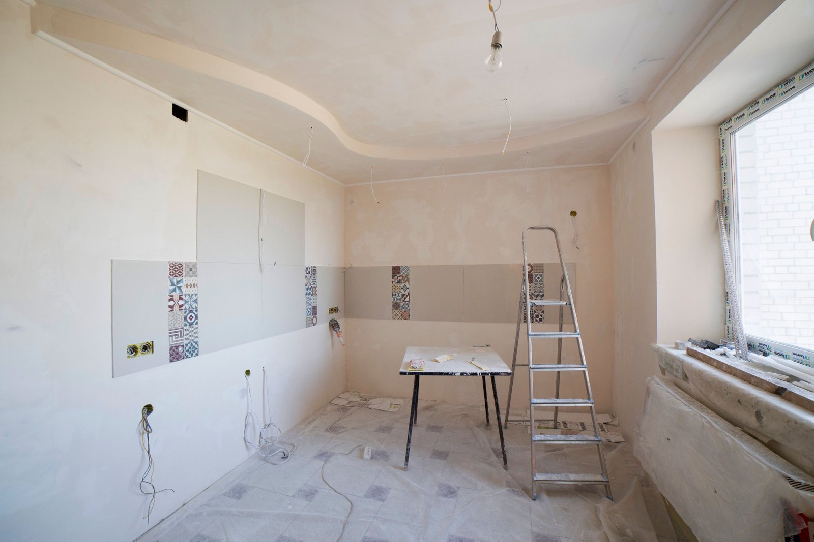 Interior stripped back to the studs during certified lead paint removal